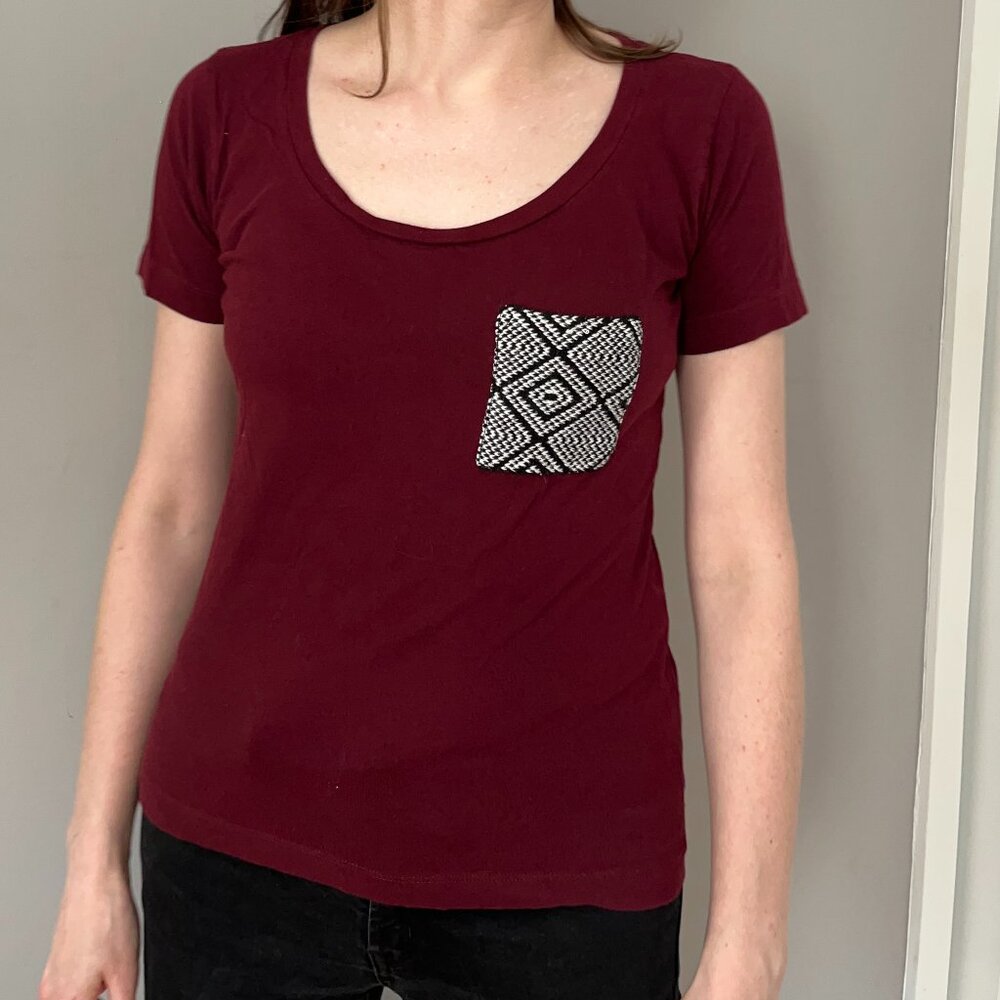 Red Krochet Kids International T-Shirt with Knit Pocket